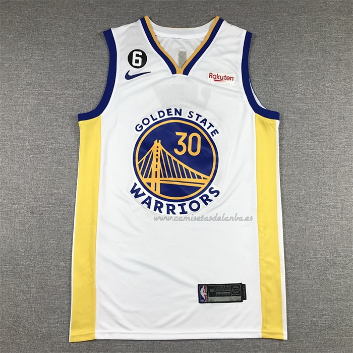 Camiseta Golden State Warriors Stephen Curry NO 30 Association 2022-23 Blanco